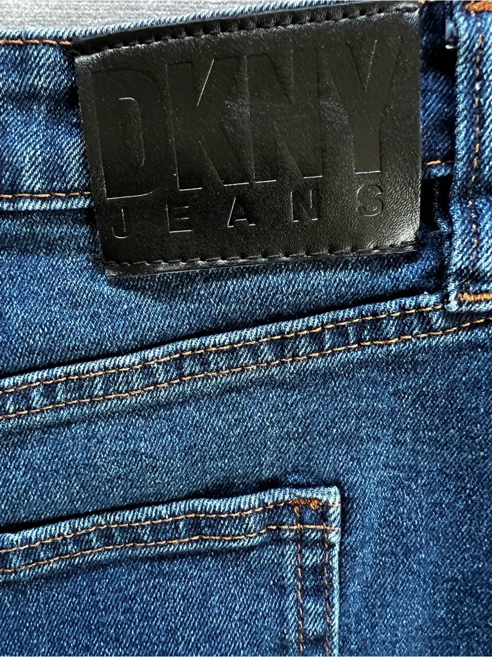 Dkny Blue Denim Mini Skirt